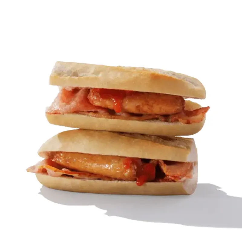 Bacon and Sausage Breakfast Baguette